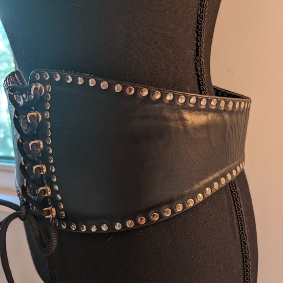 ATASH Vintage Handmade Black Leather Corset Belt main image 8